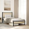 vidaXL Metal Bed Frame without Mattress Sonoma Oak 90x190 cm Single