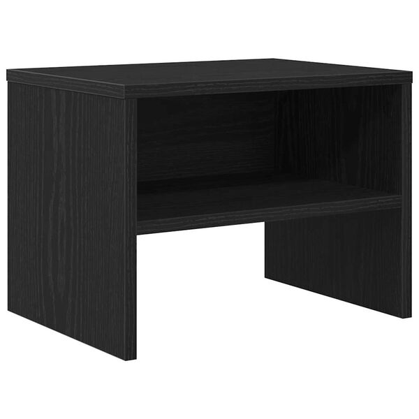 vidaXL Bedside Cabinet Black oak 40 x 40 x 30 cm Engineered wood