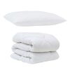 vidaXL Duvet with Pillow 2 pcs White Microfiber
