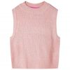 Kids' Sweater Vest Knitted Light Pink 140