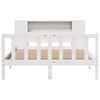 vidaXL Bookcase Bed without Mattress White 120x200 cm Solid Wood Pine