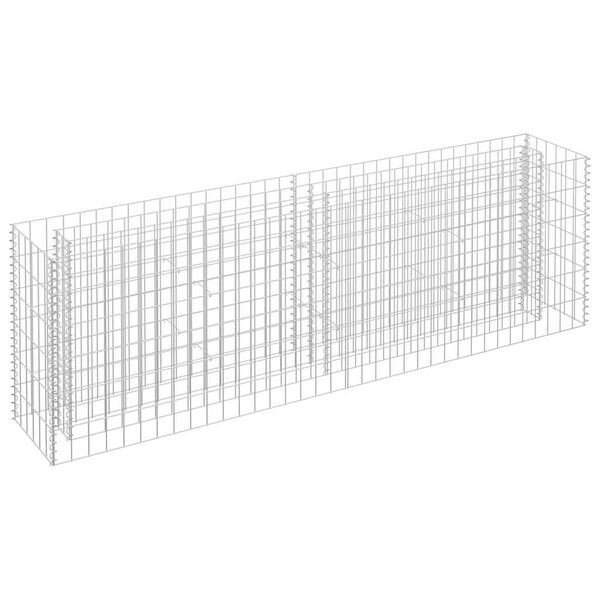 vidaXL Gabion Raised Bed Galvanised Steel 180x30x60 cm