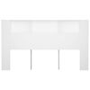 vidaXL Headboard Cabinet White 180x18.5x104.5 cm