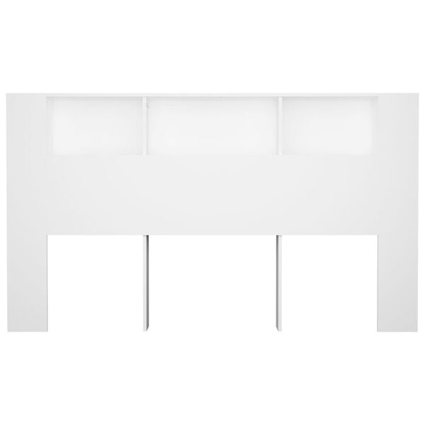 vidaXL Headboard Cabinet White 180x18.5x104.5 cm
