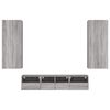 vidaXL 5 Piece TV Wall Units Grey Sonoma Engineered Wood