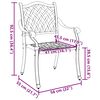 vidaXL Garden Chair 2 pcs Bronze 55 x 56.5 x 91cm Aluminium