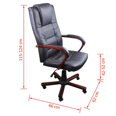 vidaXL Luxury Office Chair Black
