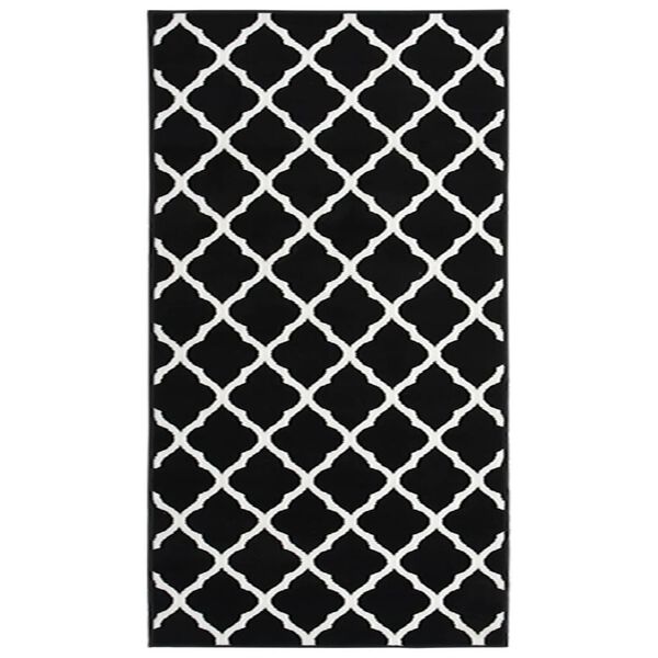 vidaXL Runner Rug BCF Black and White 100x200 cm