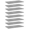 vidaXL Bookshelf Boards 8 pcs Concrete Grey 60x30x1.5 cm Engineered Wood