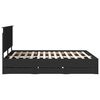 vidaXL Bed Frame with Headboard Black 160 x 200 cm Engineer Wood