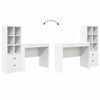 vidaXL Desk with Drawer 2 pcs White