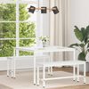 vidaXL Dining Table White 110 x 110 x 75 cm Solid Pine Wood