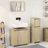 vidaXL 3 Piece Bathroom Furniture Set Sonoma Oak Engineered Wood