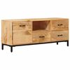 vidaXL TV Stands with Drawer Brown 110 x 30 x46 cm Solid Mango Wood
