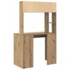 vidaXL Desk with Shelf Artisan Oak 91 x 50 x 149 cm Engineered Wood