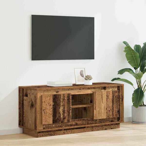vidaXL TV Cabinet Old Wood 102 x 35 x 45 cm Engineered Wood