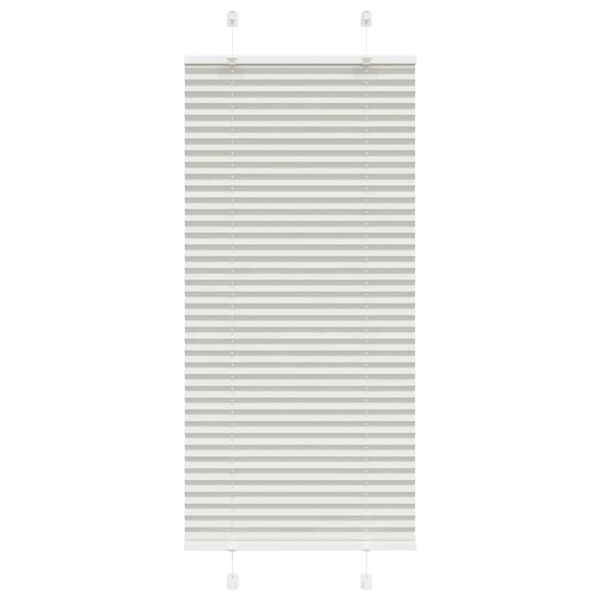 vidaXL Pleated Blind Light Grey 60x150 cm Fabric Width 59.4 cm Polyester