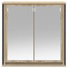 vidaXL Bathroom Wall Cabinet with Mirror Sonoma Oak 60x21x60 cm