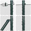 vidaXL Fence Post Grey 100 x 1 m (13 mm mesh) Steel and PVC