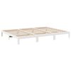 vidaXL Family Bed Frame No Mattress White 240x200 cm Solid Wood Pine