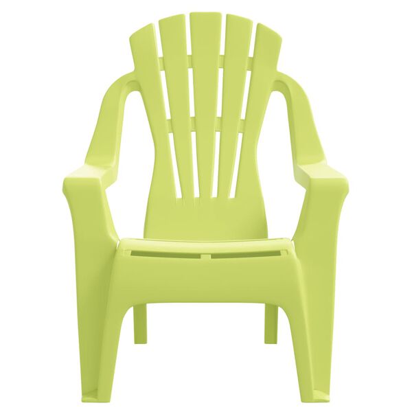 vidaXL Garden Chairs 2 pcs for Children Green 37x34x44cm PP Wooden Look