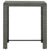 vidaXL 5 Piece Garden Bar Set with Cushions Poly Rattan Grey