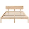 vidaXL Bed Frame with Headboard Natural 140 x 200 cm Solid Pine Wood