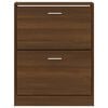 vidaXL Shoe Cabinet Brown Oak 59x17x81 cm Engineered Wood
