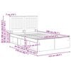 vidaXL Bed Frame Artisian Oak 120 x 200 cm Solid Pine Wood
