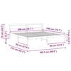 vidaXL Bed Frame with Headboard Brown 200 x 200 cm Solid pine wood