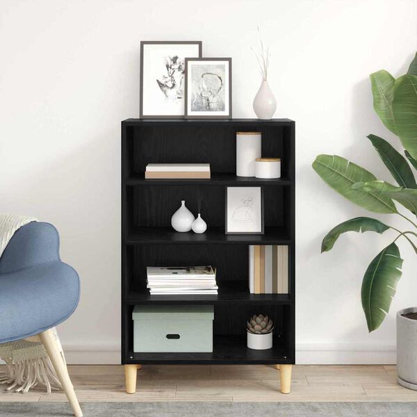 vidaXL Sideboard Black Oak 57 x 35 x 89.5 cm Engineered Wood