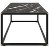 vidaXL Coffee Table Black with Black Marble Glass 120x50x35 cm
