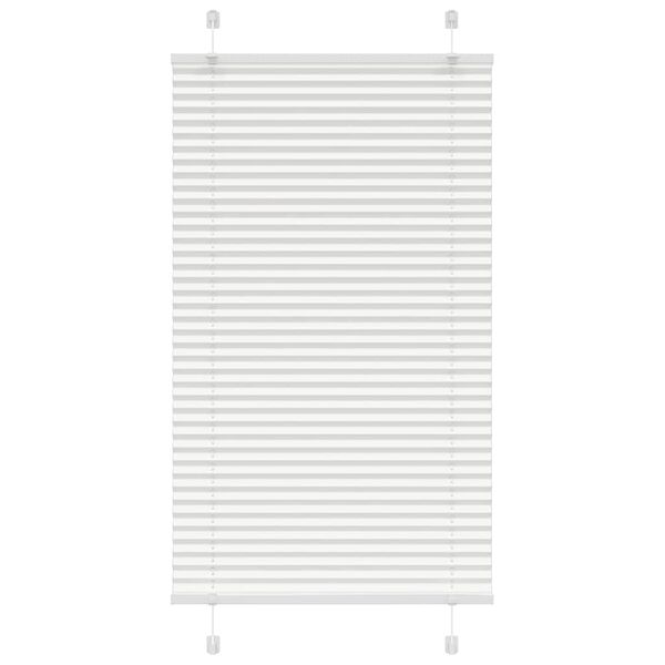 vidaXL Pleated Blind White 70x100 cm Fabric Width 69.4 cm Polyester
