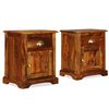 vidaXL Bedside Cabinet 2 pcs 40x30x50 cm Solid Acacia Wood