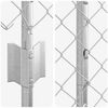 vidaXL Fence and Post Silver 1.5 x 10 m Steel