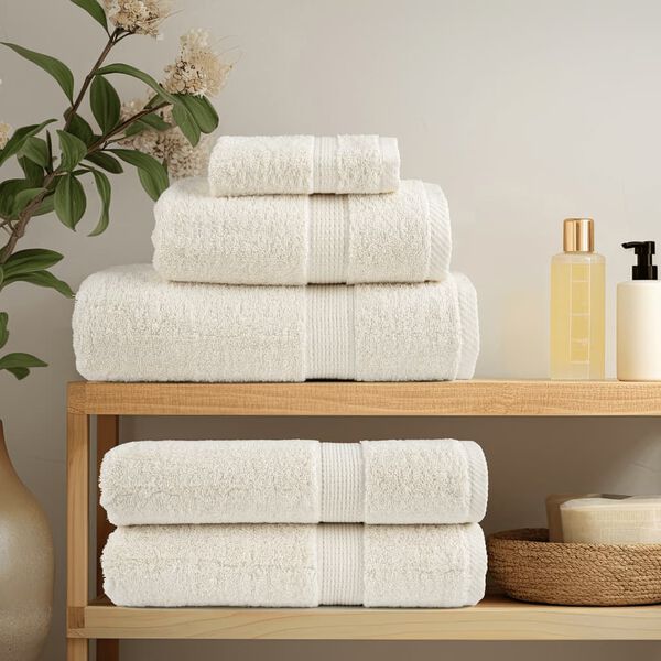 vidaXL Premium Hand Towels SOLUND 4 pcs Cream 50x100 cm 600 gsm