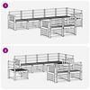 vidaXL Sofa Sets 8 pcs Natural Solid Acacia Wood