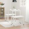 vidaXL Dining Table White 60 x 60 x 75 cm Solid Pine Wood