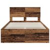 vidaXL Bed Frame with Headboard Old Wood 135 x 190 cm Engineered wood