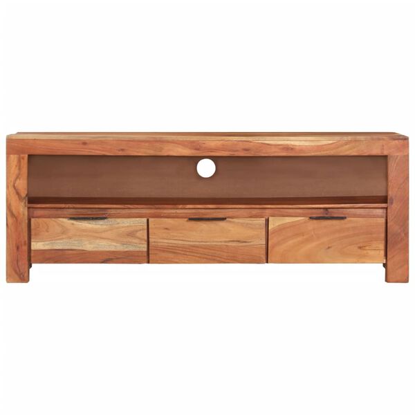vidaXL TV Cabinet 110x30x40 cm Solid Acacia Wood