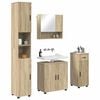 vidaXL Bathroom Furniture Set 4 pcs Sonoma Oak Engineered wood & Metal