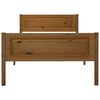 vidaXL Bed Frame without Mattress Solid Pinewood Honey Brown 90x200 cm