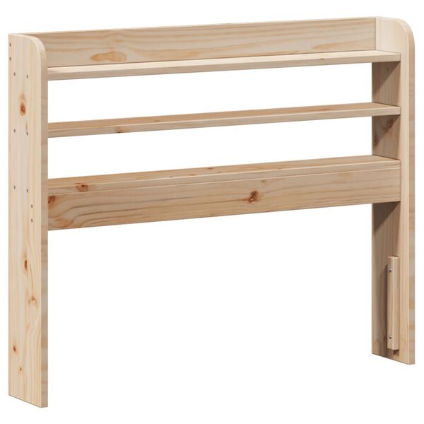 vidaXL Headboard with Shelves 75 cm Solid Wood Pine