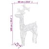 vidaXL Reindeer Christmas Decorations 2 pcs 60x16x100 cm Acrylic