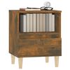 vidaXL Bedside Cabinets 2 pcs Smoked Oak 40x35x50 cm