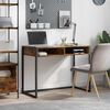 vidaXL Desk with Storage Smoke Oak 100 x 50 x 75 cm Engineered Wood