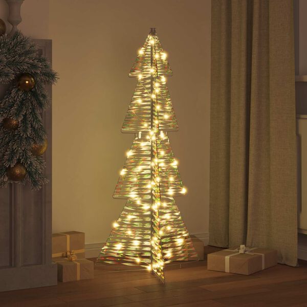 vidaXL Christmas Tree with 100 LEDs Warm White 120 cm PET