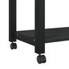 vidaXL Kitchen Trolley Plain Black 88.5 x 40 x 48 cm