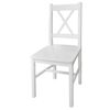 vidaXL Dining Chairs 4 pcs White Pinewood