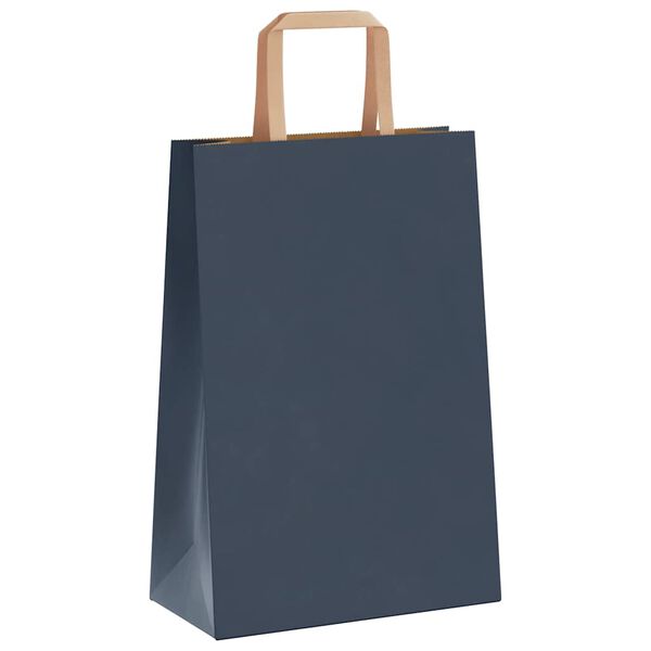 vidaXL Paper Bags 50 pcs with Handles Blue 21x11x31 cm